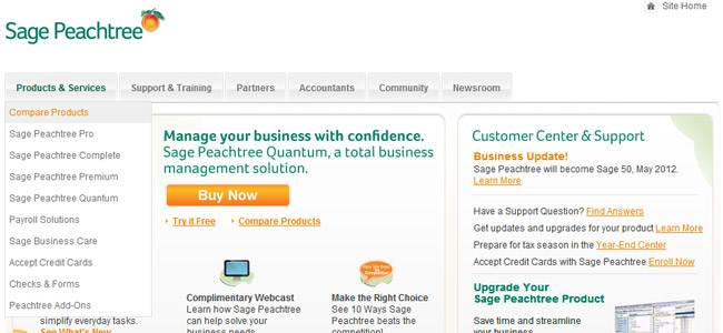 Sage Peachtree Accounting Software for Small Busineses