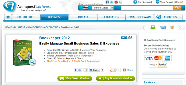 Avanquest Accounting Software for Small Businesses